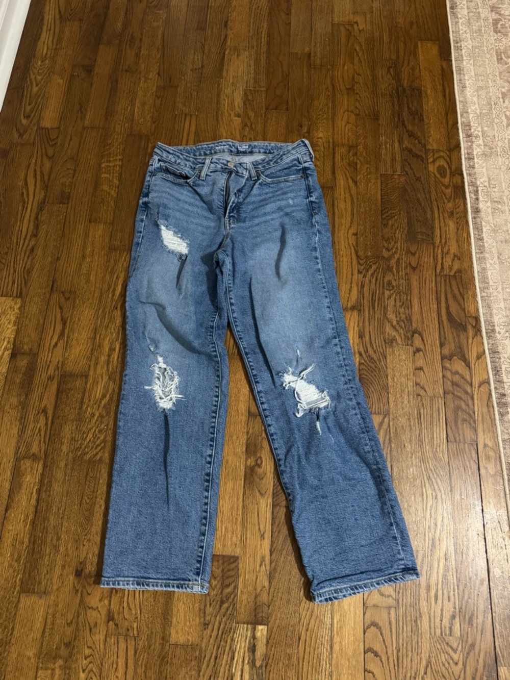 Old Navy Light Blue High-Rise Distressed Jeans
